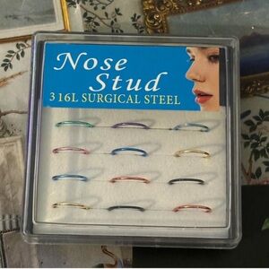 ❗️10 For $13❗️Nose Surgical Steel Rings Set